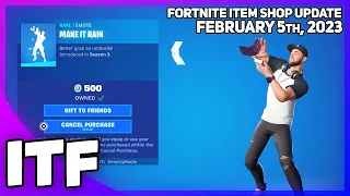 Fortnite Item Shop *RARE* MAKE IT RAIN IS BACK! [February 5th, 2023] (Fortnite Battle Royale)