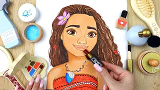 ASMR Makeup with WOODEN cosmetics for Princess MOANA 💄