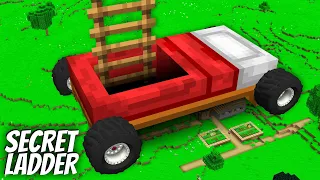 I found a BIGGEST BED with SECRET LADDER in Minecraft ! What's INSIDE the BED MONSTER TRUCK ?