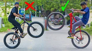 কি ভাবে সাইকেল দিয়ে সামনের চাকা তুলবেন ? How To Wheelie Fat Bike - Better Wheelies In 1 Day