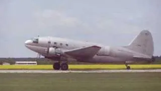 C-46 commando taking off in Gimli