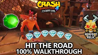 Crash Bandicoot 4 - 100% Walkthrough - Hit the Road - All Gems Perfect Relic