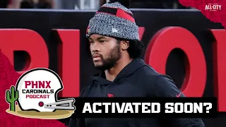 Will Kyler Murray be activated off PUP on Monday following Arizona Cardinals at San Francisco 49ers?