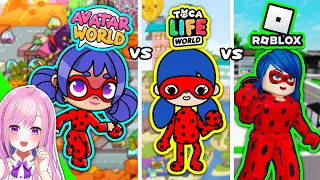 LADYBUG in Avatar World vs Toca Boca vs Roblox