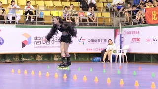 2019 China Inline Slalom Championship 丨Classic Slalom Junior Women Group B 4th Han peichen