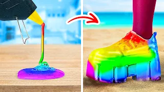 CRAZY SHOE HACKS || How to Transform Old Shoes