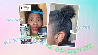 COMBAT GEL 🥭 VS. GUMMY WAX 🦋 ON 4C HAIR 👩🏾‍🦱- TIFFANI D