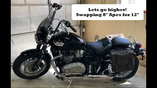 Triumph Speedmaster 2022 - Upgraded to 12" Mini Apes and High bar cable kit