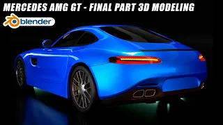How to Make Mercedes AMG GT Car in Blender 2.8 - 3D Modeling Tutorial Final Part