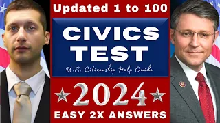 US Citizenship Test 2024 with Direct Answers, 100 History/Government Exam, Examen de Ciudadania