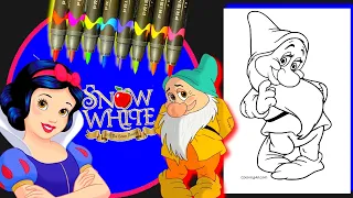 Coloring Bashful 🍎 | Disney Snow White| Disney Coloring Pages