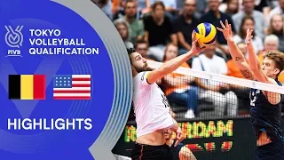 BELGIUM vs. USA - Highlights Men | Volleyball Olympic Qualification 2019