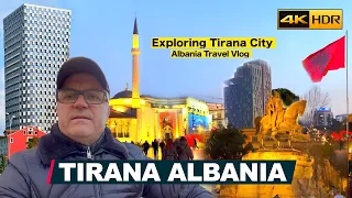 Tirana, Albania 🇦🇱 Walking Tour, Komuna e Parisit-Sheshi Skenderbej, Tiranë Shqipëri [4K-HDR]