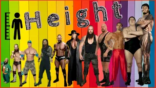 Top 15 Tallest Wrestlers of All Time - Giant Wrestlers | | WWE Wrestlers Height Comparison Chart