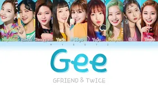 GFRIEND&TWICE - " Gee " (original song Girls' Generation ) Colors coded lyrics [HAN/ROM/ENG]