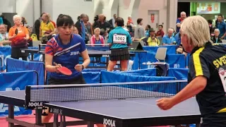 2018 World Veteran Championships Table Tennis - Singles Quarterfinals - Table 6