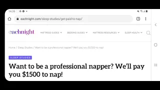 Get Paid $1,500 USD To Sleep | Worldwide Applications Welcome| Nap Reviewer Jobs Worldwide