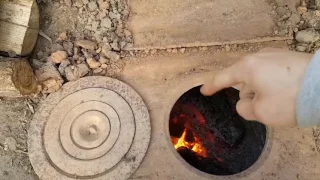 Отопление теплицы дровами. Печка. Дрова