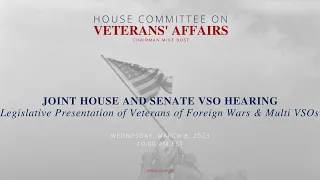 Joint House and Senate VSO Hearing: VFW & Multi VSOs