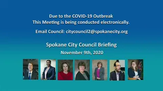 November 9th, 2020   City Council Briefing Session