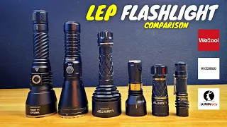 6 LEP Flashlights Compared 🔦 (Lumintop vs Mateminco vs Weltool)