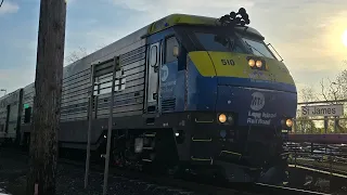 LIRR Trains 658 & 660 Arrive At St James During Early Golden Hour • 04/23/2024