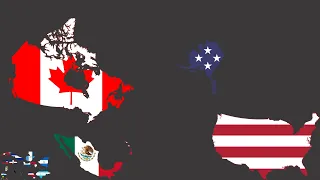 North America countries Size Comparison (2022)
