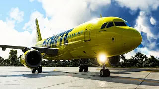 Microsoft Flight Simulator 2020 4K - Spirit Airbus A320 - Orlando -- Fort Lauderdale - FENIX A320