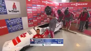 La Plagne WC 4Man Bobsleigh Heat 1, December 16 2012