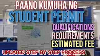 PAANO KUMUHA NG STUDENT PERMIT 2024 | HOW TO GET STUDENT DRIVER'S PERMIT 2024 | STUDENT PERMIT