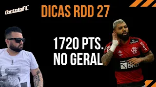 CARTOLA FC #RODADA27 / 1720 PTS NO GERAL