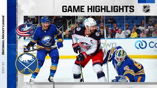 Blue Jackets @ Sabres 11/22/21 | NHL Highlights