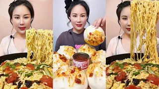 ASMR | 매운라면에국수 먹방 | 매운음식에집밥 먹방 | 찐빵만두과거북이 먹방 | 만두고기와새우만두 | 중국먹방/치킨/라면/리얼먹방 | 김치볶음밥과물만두한식 음식을 집밥 먹는