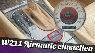 Mercedes W211 Wie verstellt man die Airmatic ? | Bedienung des Fahrzeugs #1