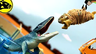 Bumpy, it's a Trap! Jurassic world toys mosasaurus dinosaurs attack mattel camp cretaceous