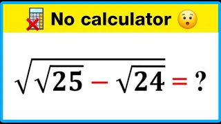 A Nice Square Root Math Simplification | 📵 No Calculator | You Should Definitely Know this Trick