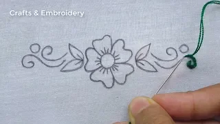 Hand Embroidery Amazing Flower Embroidery for Dresses, Easy Flower Stitches, Flower Embroidery Patte