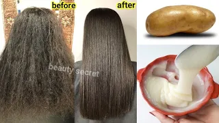 1 potato will transform your hair from frizzy and coarse to straight and silky forever.