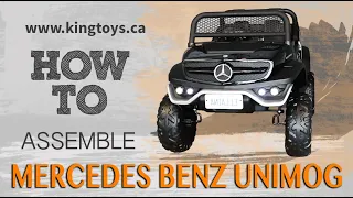 How To Assemble Licensed MERCEDES BENZ UNIMOG 24V Kids Ride on Cars With Remote Control