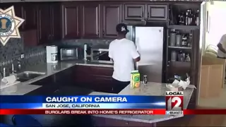 Burglars raid fridge during home invasion