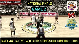 MPBL HIGHLIGHTS | PAMPANGA VS BACOOR CITY | GAME 2 | FINALS BEST OF 5 SERIES #mpbl #mpblhighlights