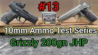 10mm Ammo Testing Series: #13 GRIZZLY 200gn JHP | 5" AND 3.8" Barrels | Accuracy/Gel