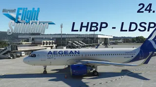 MSFS | European Tour Leg 24 | Budapest - Split | Aegean Airlines | A320neo