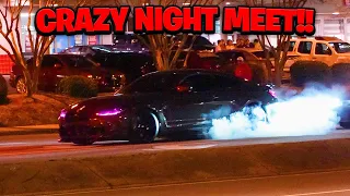 GREENSBORO NC CAR MEET TURNS INTO COMPLETE CHAOS!! (car wrecks) - March 2024