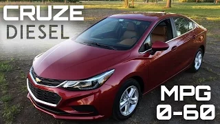 2017 Chevrolet Cruze Diesel Manual 0-60 MPH Review - Highway MPG Road Test