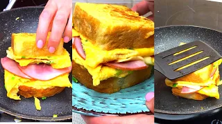 Breakfast in five minutes! How to make egg toast in a frying pan!