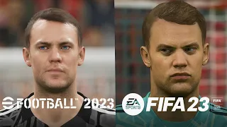 FIFA 23 vs eFootball 2023 | Bayern Munich Player Faces Comparison | Fifa 23 Faces #fifa23 [PC/HD]