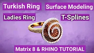 Turkish Rings for Women | Surface Modeling | Nokta Style Rings | Matrix 9 | jewellery design course