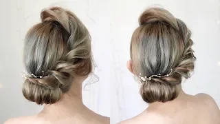 不需電棒！簡單優雅低盤髮新娘髮型Elegnet Updo Hairstyle Quick And Easy Updo Hairstyle