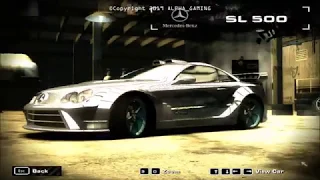 NFS:Most Wanted(2005)Black Edition Mercedes SL 500 Full Customization